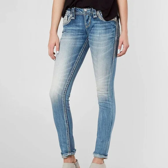 ❤️NeW❤️ ROCK REVIVAL NANNA SKINNY JEANS Size 28 - Picture 13 of 13